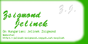 zsigmond jelinek business card